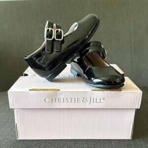 EUC Christie & Jill Lil Dahlia Toddler Size 5 Closed Toe Black Mary Jane Shoes